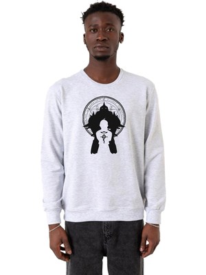 Aesco Tshirthane Fullmetal Alchemist Anime Logo Karmelanj Erkek 2ip Sweatshirt P20822S5654, L