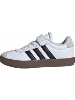 Aesco Adidas Vl Court 3.0 El C Unisex Çocuk Spor Ayakkabı Düşük Bilekli (Futbol Dışı), Ftwwht/cblack/greone, 30 Eu