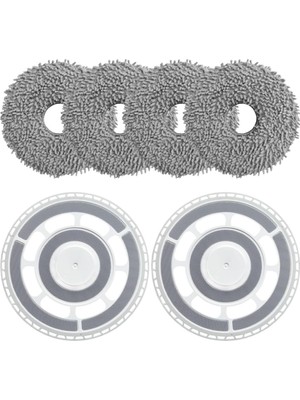 Die Grup Roborock Qrevo Curv,qrevo Curv 5A1,QREVO Curv X,qrevo Curv 2 Pro-Qrevo S/qrevo Maxv/qrevo Pro/qrevo C/qrevo L/qrevo Curv Uyumlu 2 Adet Braket Mop Tutucu-4 Adet Mop Paspas Yedek Parça Seti-6 Parça