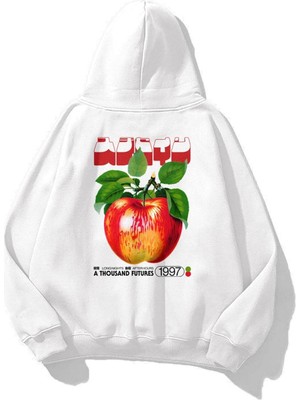 Aesco Tarzsokak Unisex Tokyo Apple Sweatshirt Beyaz, BEYAZ-207, L