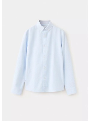 Mango Çizgili Oxford Gömlek