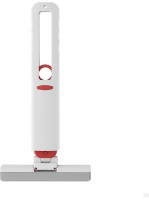 Die Grup Sıkmalı Mini Mop, Beyaz ve Kırmızı, Kompakt Temizlik Aparatı, Cam Fayans Tezgah Banyo Için, Tek Elle Kullanım, Ergonomik Tasarım