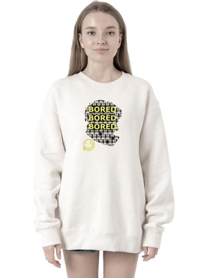Aesco Tshirthane Sherlock Bored Beyaz Kadın 2ip Sweatshirt P22884S8996, L