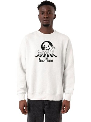 Aesco Tshirthane The Nightmare Oogie Boogie Beyaz Erkek 2ip Sweatshirt P23162S4542, M
