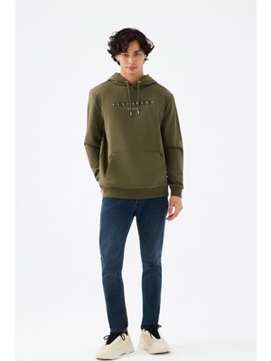 Aesco Loft Erkek Sweatshirt,haki XL,8683504451367