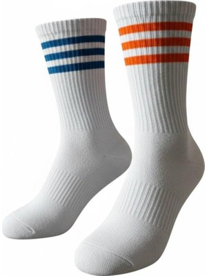 Aesco Plus Scorpion Unisex Tenis Çorabı 2’lü Set – Pamuklu, Nefes Alabilir, Günlük & Spor Kullanımına Uygun Beyaz Çorap - Beyaz 36-40