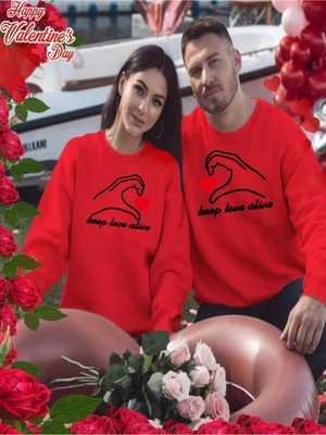 Aesco Tarzsokak Renkli Kapşonlu Sweatshirt Çift Sevgili Kombinleri Couple Clothing, RENKLI-K76, M