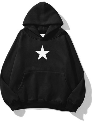 Aesco Tarzsokak Unisex Star Sweatshirt Siyah, SIYAH-426, S