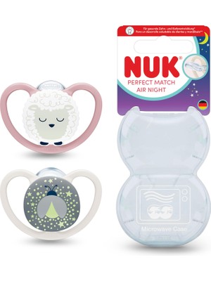 Die Grup Nuk Pm Air Night 2'li Gece Emzik, 18-36 Ay, Koyun