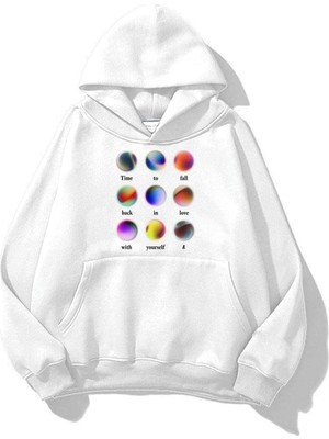 Aesco Tarzsokak Unisex Love Yourself Sweatshirt Beyaz, BEYAZ-390, L