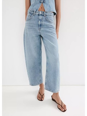 Mango Kısa Paçalı Ballon Jean Pantolon