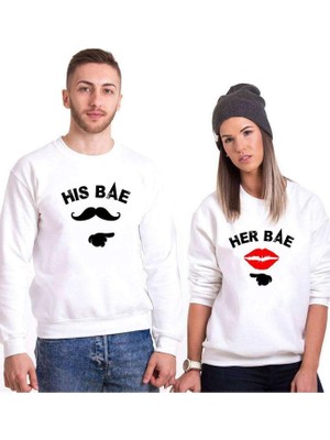 Aesco Tshirthane His Bae Her Bae Sevgili Kombinleri Sweatshirt Kombini, Erkek, Xs-Tek Ürün Fiyatıdır, Kombin Yapmak Için En Az 2 Adet Sepete Ekleyiniz