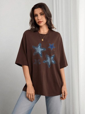 Aesco Tarzsokak Unisex Eternal Light Baskılı Tasarım, KAHVERENGI-398, L