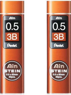 Aesco Pentel Ain Stein Mekanik Dolum Uçları - 2 Tüplü Paket (0,5 mm 3b)