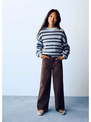 Mango Desenli Wide Leg Jean