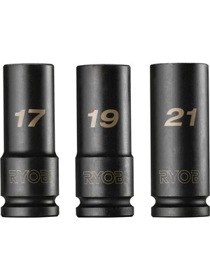 Aesco Ryobı RHDIS3PC Derin Kuyu Darbeli Soket Seti (3 Parça)