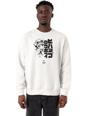 Aesco Tshirthane Cowboy Bebop Vintage Ein And Ed Beyaz Erkek 2ip Sweatshirt P20720S6890, Xl