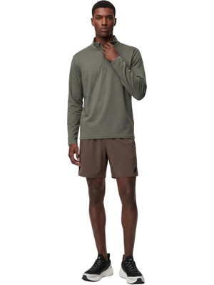 Aesco Uzun Kollu Yarım Fermuarlı Dik Yaka Spor Sweatshirt