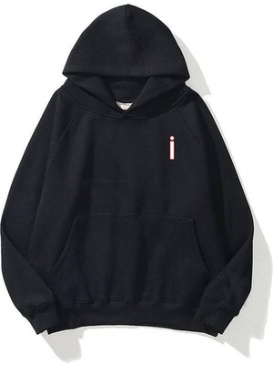 Aesco Tarzsokak Unisex I Harfli Siyah Sweatshirt, SIYAH-775, Xl