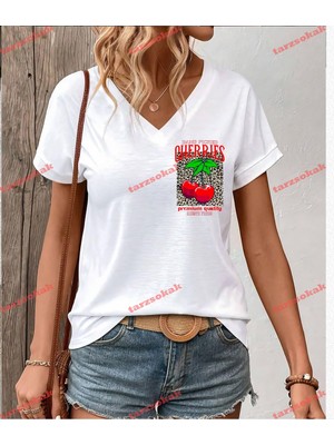 Aesco Tarzsokak Leopar Desenli Cherrıes Premium, BEYAZLEOPAR28, S/m