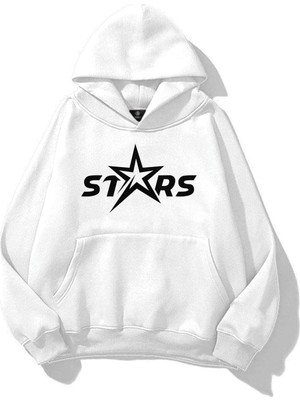 Aesco Tarzsokak Unisex Stars Sweatshirt Beyaz, BEYAZ-213, L