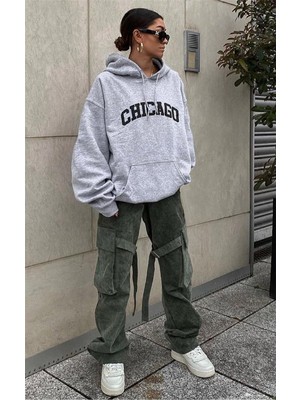 Aesco Tarzsokak Chicago Gri Unisex Sweatshirt, GRI-746, M