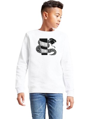 Aesco Tshirthane Monogatari Anime Nadeko Snake Symbol Beyaz Çocuk 2ip Sweatshirt P22022S3505, 13-14 Yaş