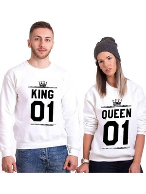 Aesco Tshirthane King Queen 01 Sevgili Kombinleri Sweatshirt Kombini, Erkek, Xs-Tek Ürün Fiyatıdır, Kombin Yapmak Için En Az 2 Adet Sepete Ekleyiniz