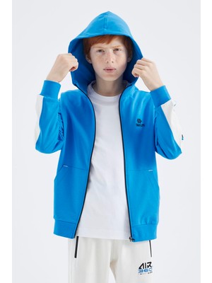 Aesco Saks Fermuarlı Erkek Çocuk Sweatshirt - 11180