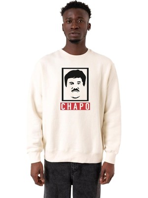 Aesco Tshirthane El Chapo Gangster Swagger Ekru Erkek 2ip Sweatshirt P20991S7923, S