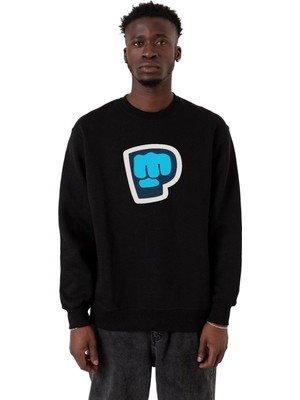 Aesco Tshirthane Piewdiepie Active Siyah Erkek 2ip Sweatshirt P24057S7106, S