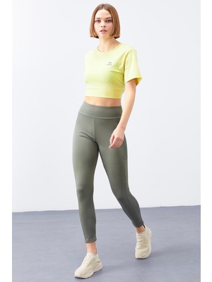 Aesco Çağla Yüksek Bel Toparlayıcı Slim Fit Dar Paça Kadın Tayt - 94568