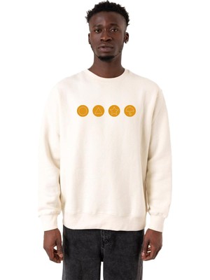 Aesco Tshirthane Dalgona Candy Ekru Erkek 2ip Sweatshirt P19648S5005, S