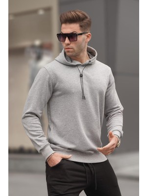 Aesco Madmext Gri Erkek Sweatshirt 5334,GRI L