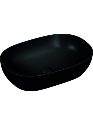 Aesco Vitra Outline 5995B483-0016 Oval Lavabo, 60 Cm, Mat Siyah