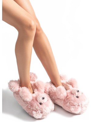 Aesco Teddy Kadın Hayvanlı Panduf Gül Kurusu 36/41