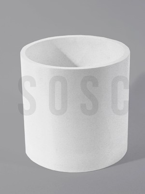 Die Grup Beton Saksı, Beyaz Silindirik Tasarım, Modern Minimalist Stil, Iç Mekan Bitki Saksısı, Dekoratif Beton Çiçek Kabı (Beyaz)