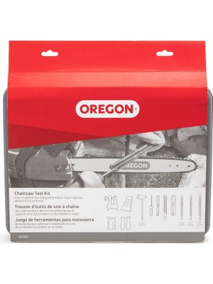 Die Grup Oregon Üniversal Motorlu Testere Törpü Seti ve Bakım Seti, Manuel Zincirli Testere Bileyici Kiti, Törpü Tezgahlı, 17 Parça, Sert Yüzeyli Çanta (601981)
