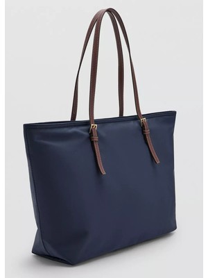 Mango Tokalı Shopper Çanta