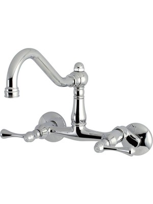 Aesco Kingston Brass KS3221BL Vintage Mutfak Bataryası, 8-1/2 "borulu Erişim, Parlak Krom