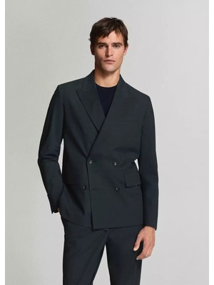 Mango Boston Regular Fit Kruvaze Blazer Ceket