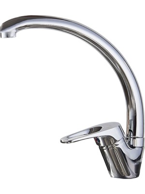Aesco Kuğu Mix Banyo Lavabo Musluğu Eyve Sıcak Soğuk Çift Su Girişli Çeşmesi Bataryası 19 cm