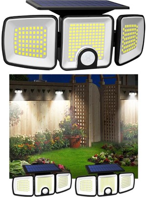 Die Grup Greentech Güneş Enerjili 223 Cob Ledli, Hareket Sensörlü, 3 Taraflı AYDINLATMA/GT-SL25