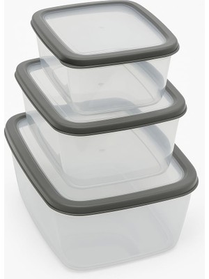 Die Grup Suwors 3’lü Sızdırmaz Saklama Kabı Seti | 1600ML + 2800ML + 4600ML | Şeffaf Plastik Yemek Kabı | Gıda Saklama & Mutfak Organizer Kutusu | Mikrodalga ve Buzdolabı Uyumlu