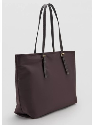 Mango Tokalı Shopper Çanta