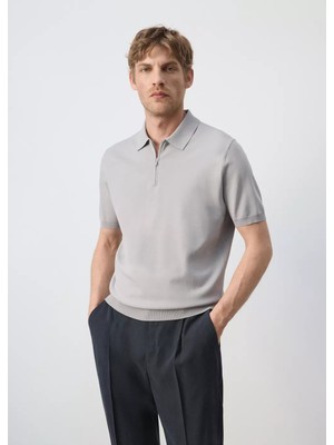 Mango Fermuarlı Örgü Polo Gömlek