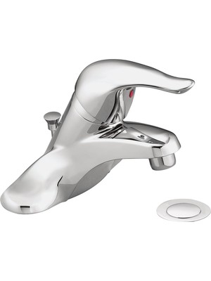 Aesco Moen L4625 Chateau Tek Kolu Düşük Ark Banyo Bataryası, Krom, 0.375