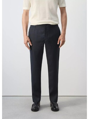 Mango Slim Fit %100 Keten Pantolon
