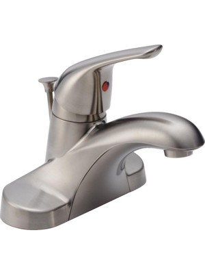 Aesco (Stainlesssteel) - Delta Bathroom Foundations 10CM Centerset 1-Handle Bathroom Faucet In Stainless B510LF-SS