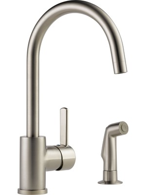 Aesco Peerless Apex Delta Musluk P199152LF-SS, Tek El Mutfak Armatürü ile Sprey, Paslanmaz Çelik